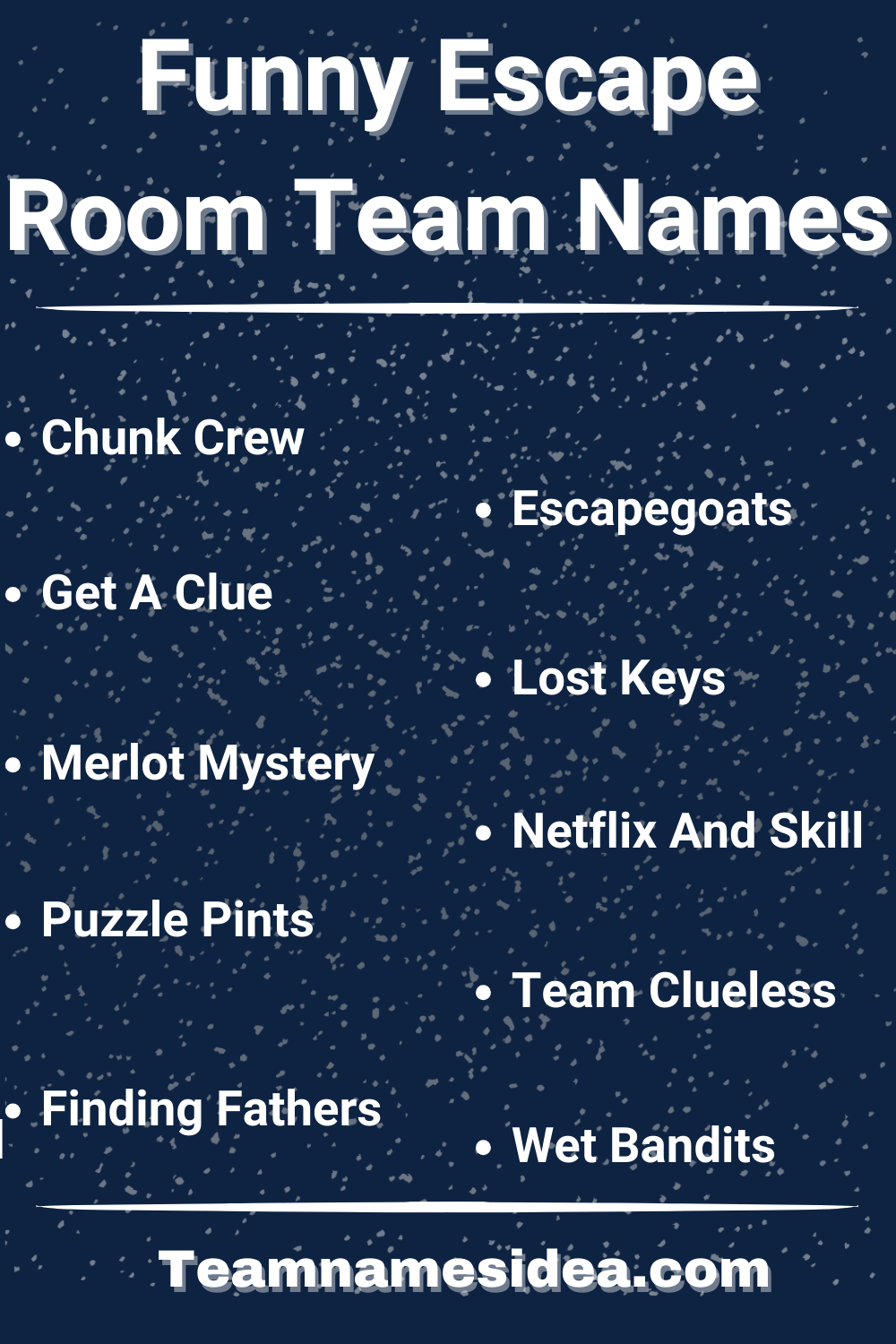 500 500 Best Escape Room Team NamesFunny To Catchy