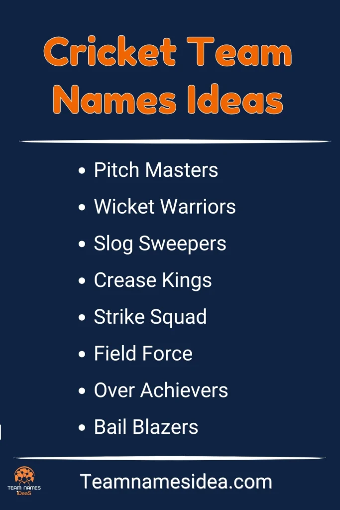 Cricket Team Names Ideas