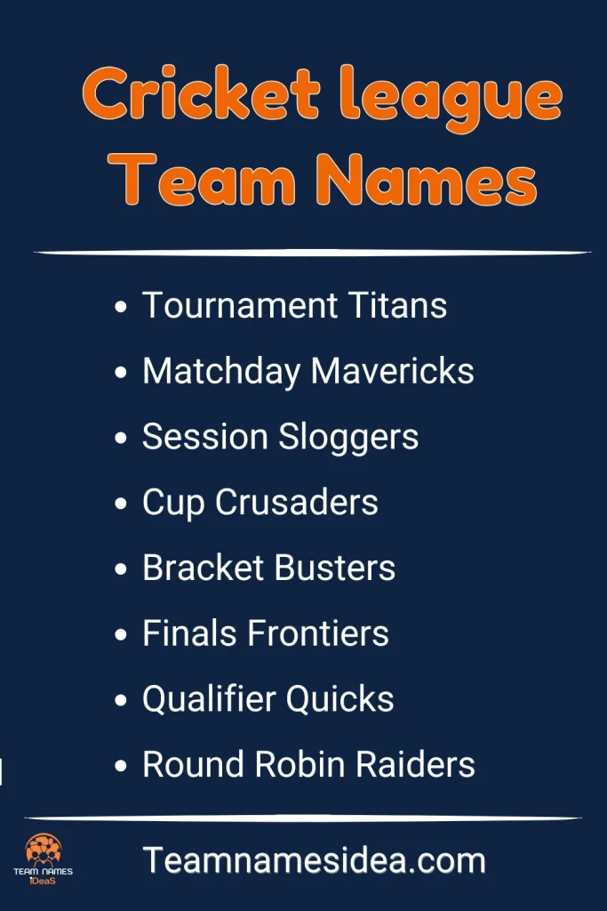Cricket League Team Names