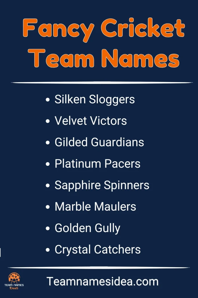 Fancy Cricket Team Names