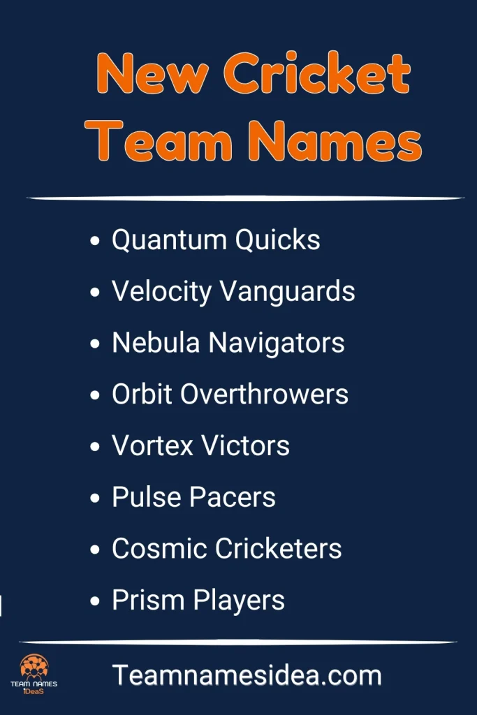 New Cricket Team Names